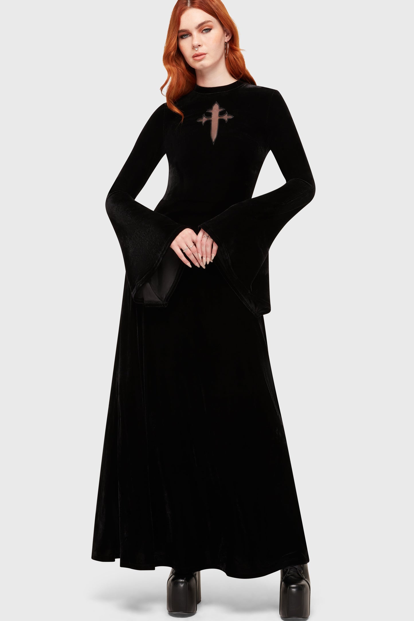 Serenade Of Shadows Maxi Dress