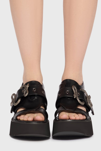 The Hollow Snake Buckle Sandal