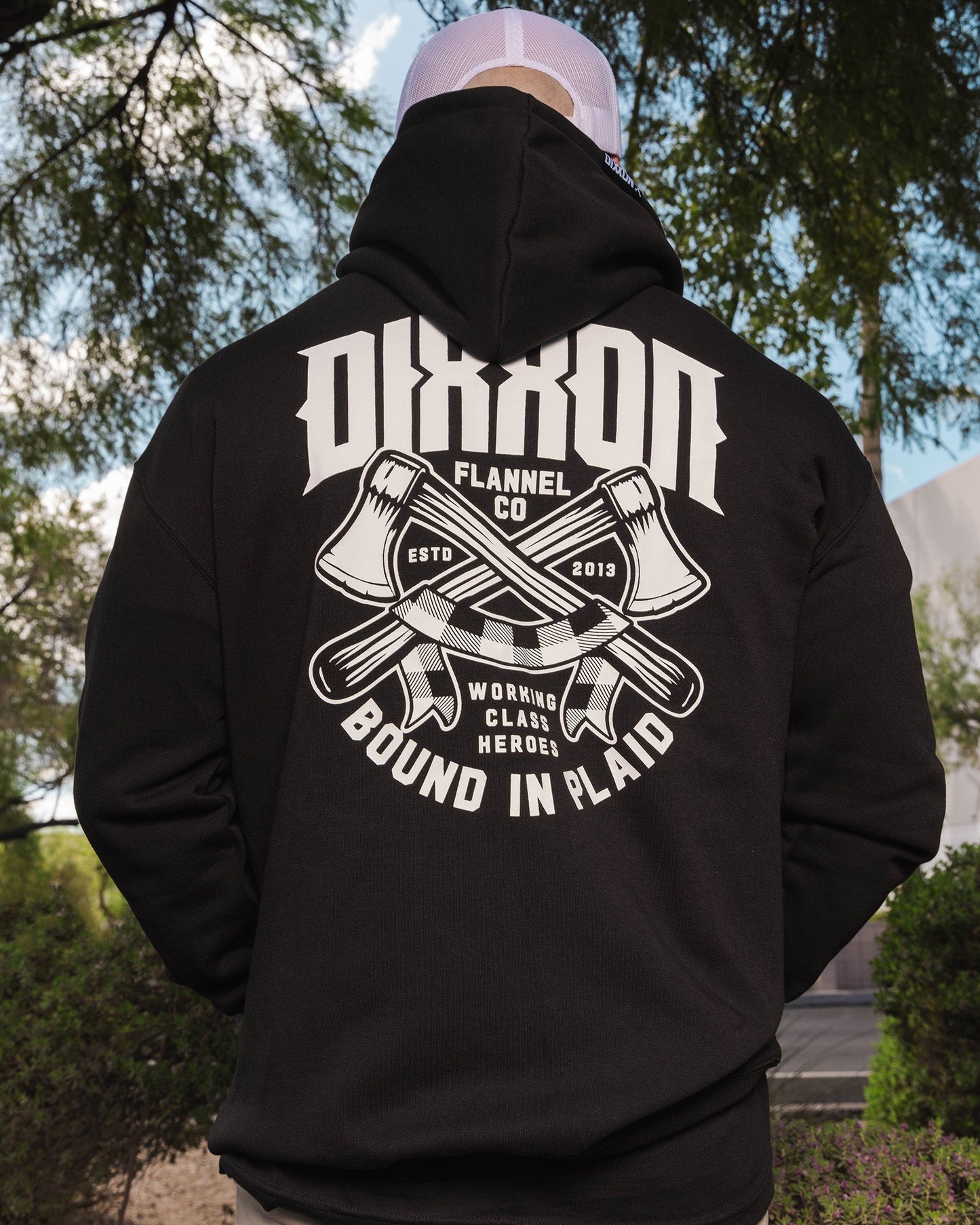 Bound In Plaid Zip Up - Black