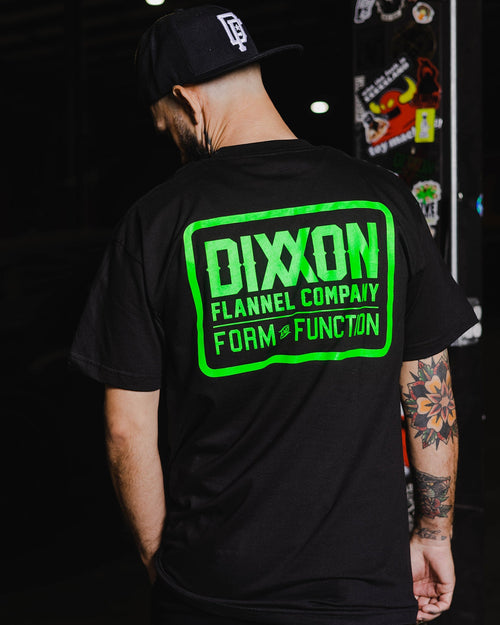 Lime Green Classic T-Shirt -  Black