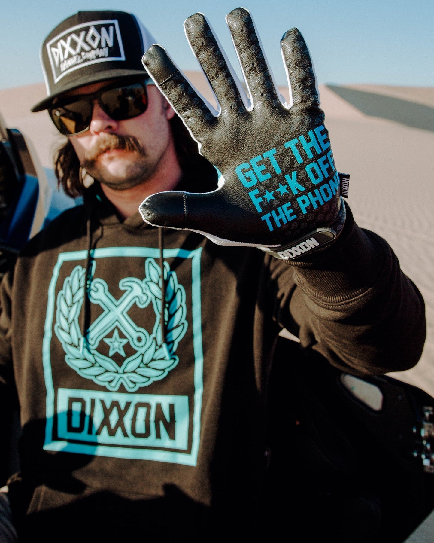 Monogram Moto Gloves - Aqua