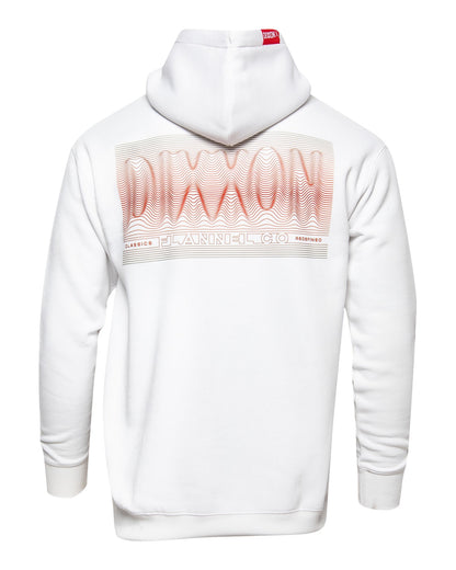 Red Epicenter Zip Up Hoodie - White