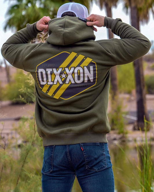 Tactical Badge Zip Up Hoodie - O.D. Green