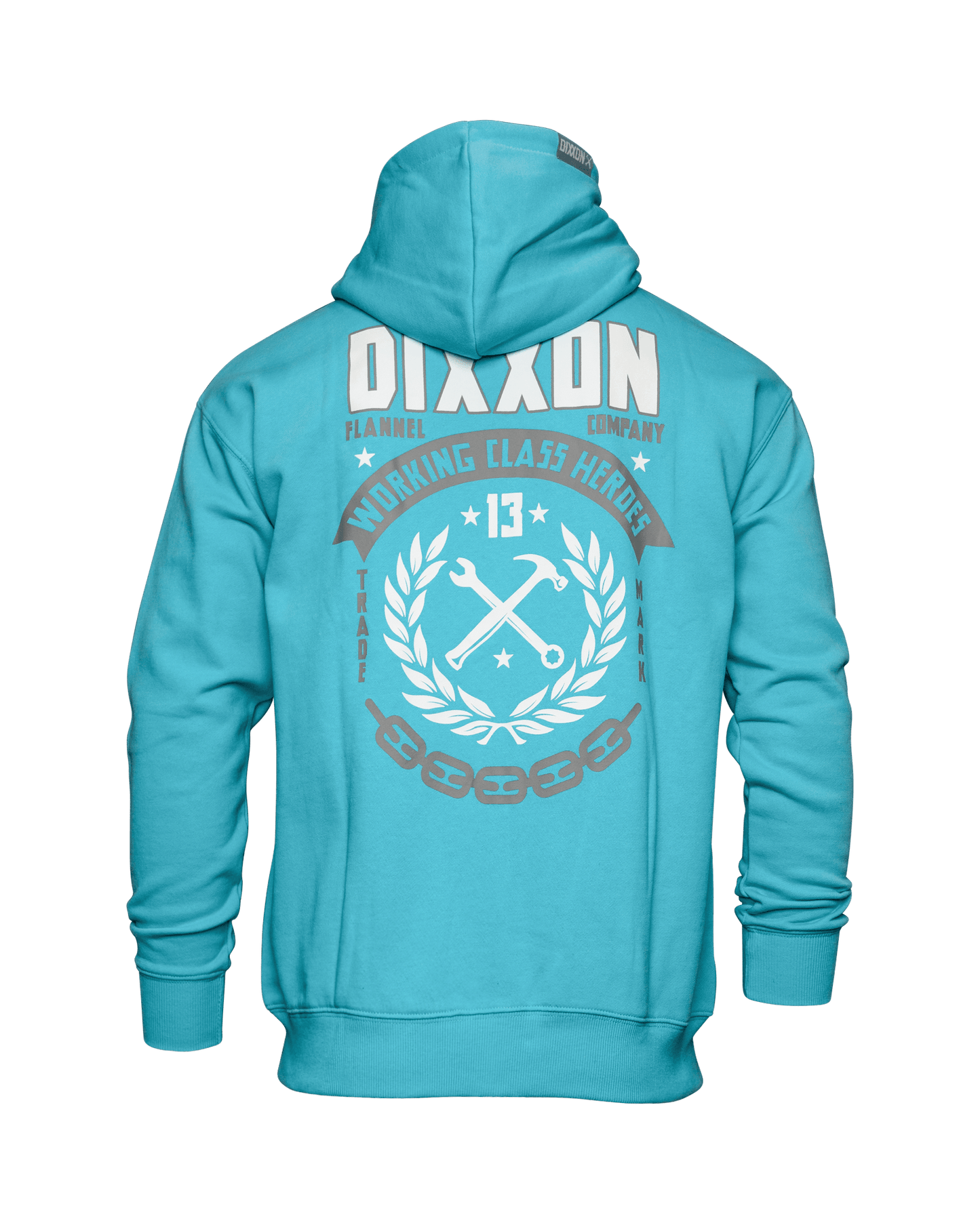 White & Gray Weld Zip Up Hoodie - Tiffany