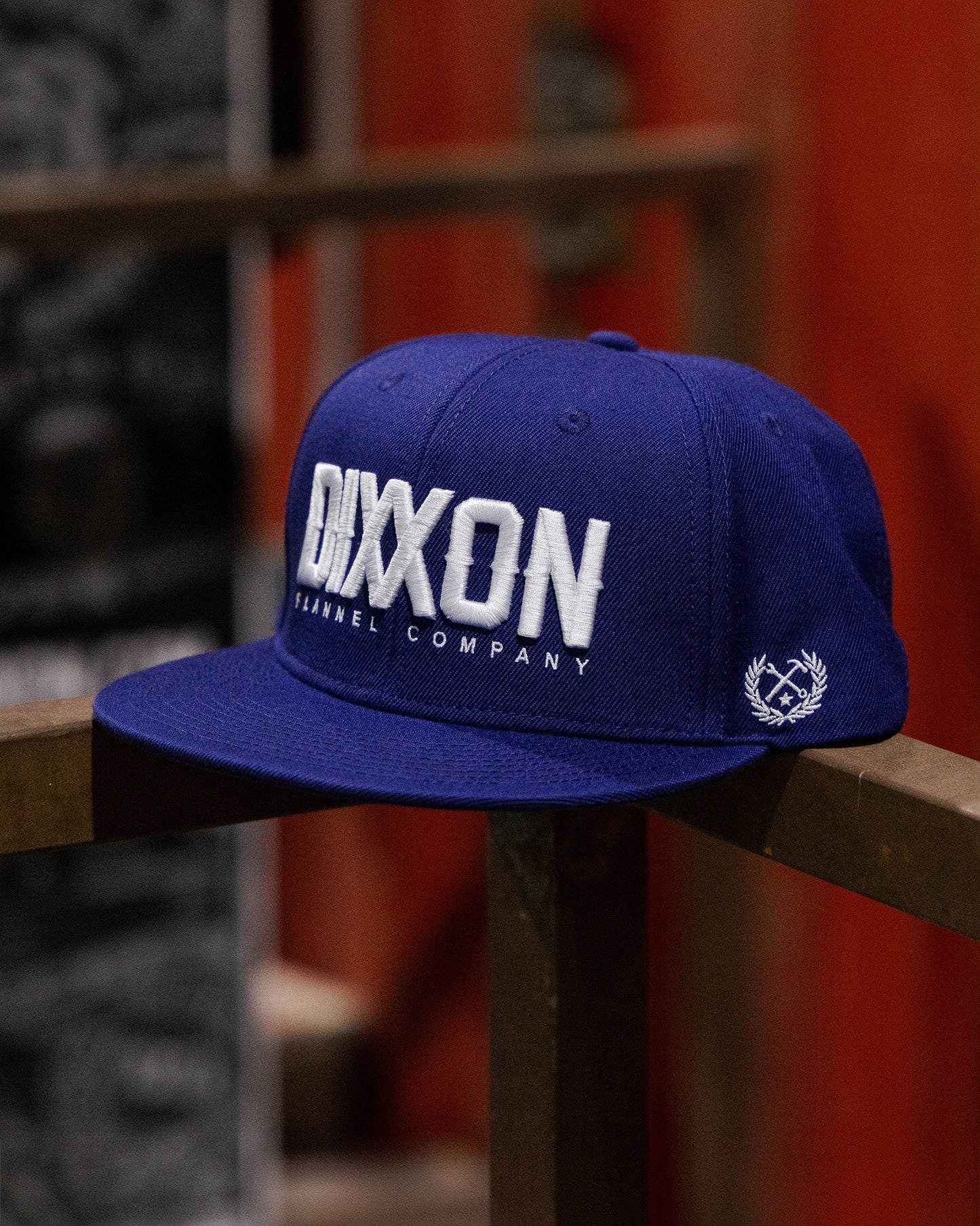 White Logotype Flat Bill Snapback