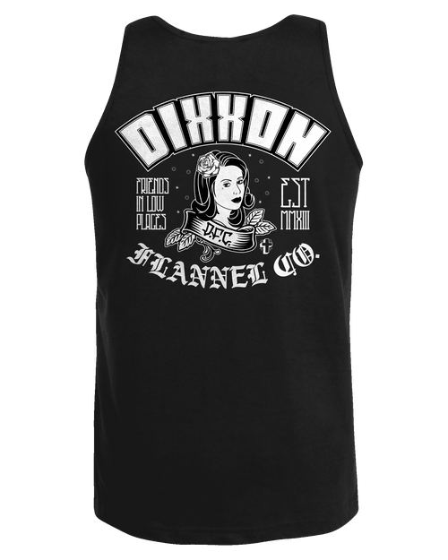 White Maria Tank - Black