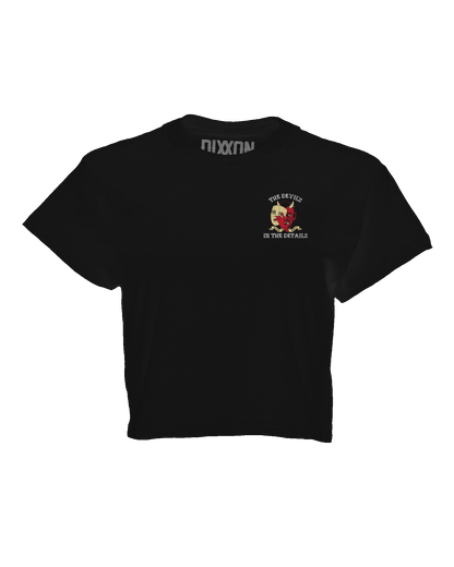 Women's Devil Is In The Details Crop Top - Black