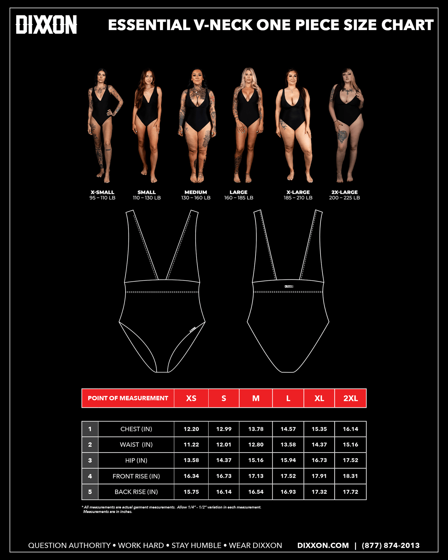 Women's Essential V-Neck One Piece - Black