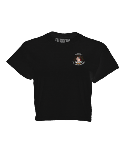 Women's Sacrifice Crop Top - Black